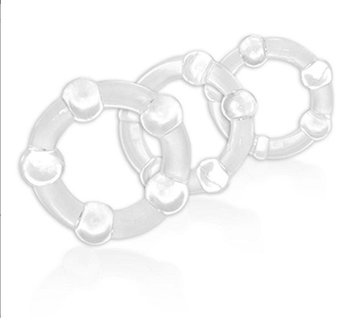 Набір ерекційних кілець LoveToy прозорий, 3.5 см - Зображення 1