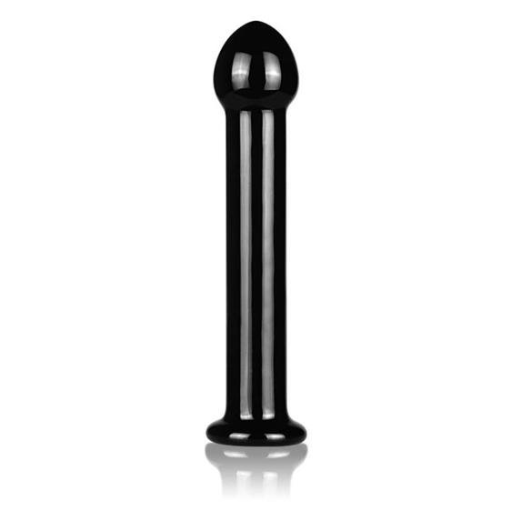 Фалоімітатор lovetoy скляний, чорний, 18 х 3 см