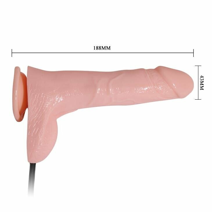 Фалоімітатор з накачуванням реалістичний Inflateable Dildo, 18.8 см - Изображение 3