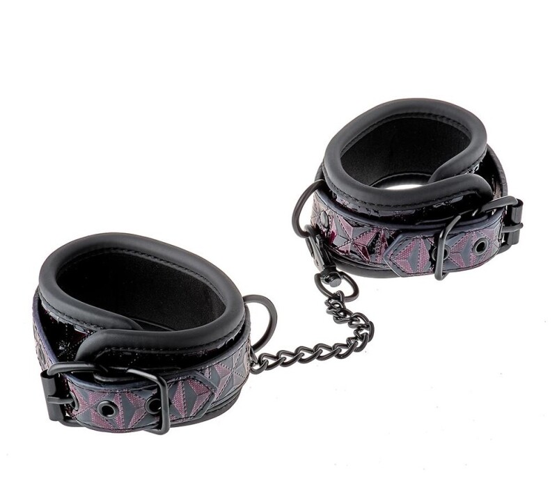 Поножі на ланцюжку Dreamtoys Blaze з фіолетовим тисненням, чорні, 40 х 5 см - Зображення 3