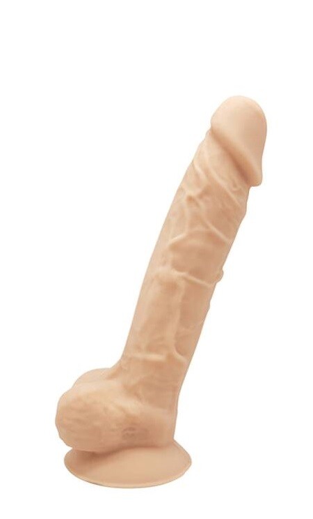Фалоімітатор реалістичний Dream Toys на присосці, з мошонкою, бежевий, 19 х 3.6 см