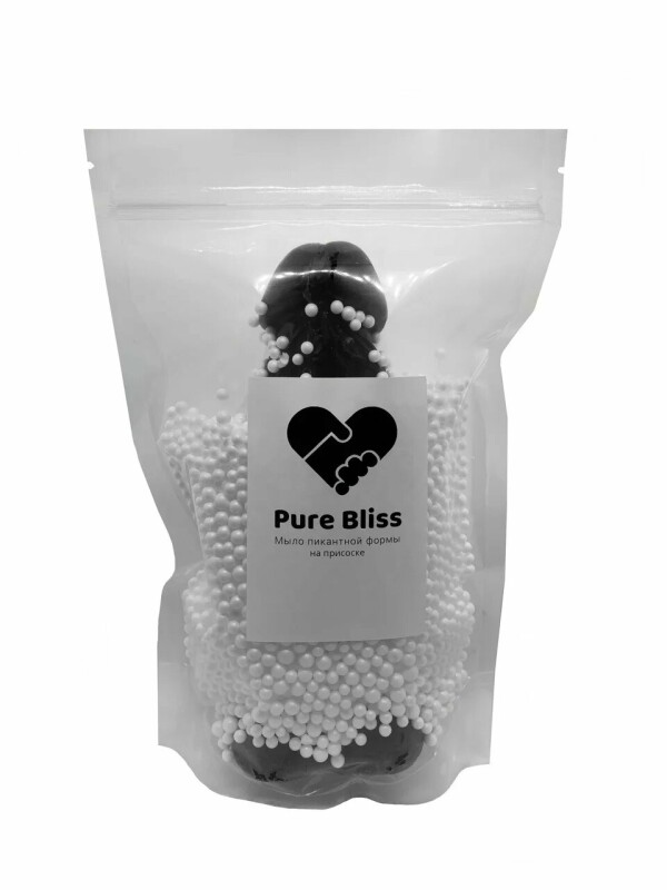 Мило у формі члена на присосці Pure Bliss чорне, розмір M - Зображення 2