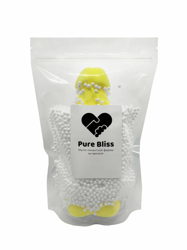 Мило у вигляді члена Pure Bliss на присосці, жовте, XL - Зображення 3
