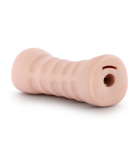 Мастурбатор-рот Blush M for Men Angie з віброкулею, бежевий, 12.9 х 4.3 см - Изображение 4
