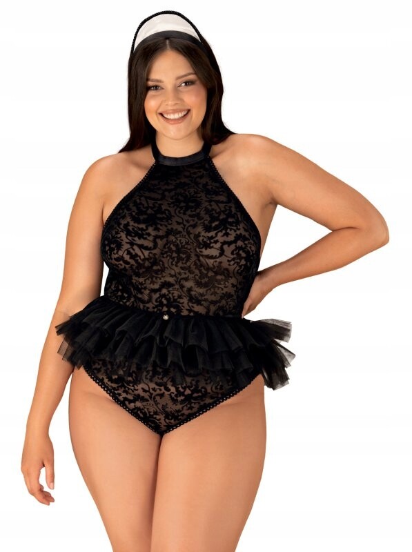 Костюм еротичної покоївки Obsessive Frilles 3 предмети, L/XL - Зображення 4