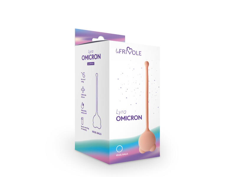 Вагінальна кулька Lyra Omicron  , силікон, бежевий - Изображение 2