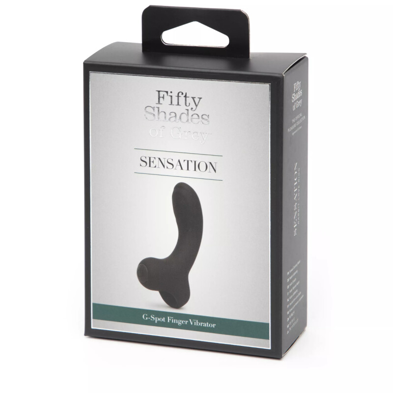 Вібратор на палець для точки G Fifty Shades of Grey Sensation чорний, 10 х 2.5 см - Зображення 1