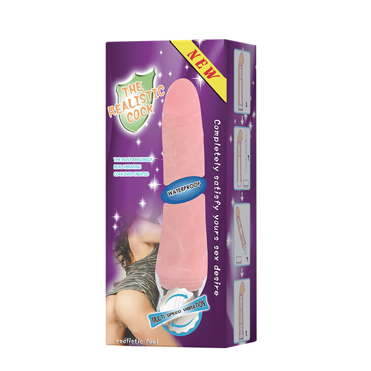 Вібратор реалістичний The Realistic Cock, бежевий, 21.5 см х 4 см - Изображение 1