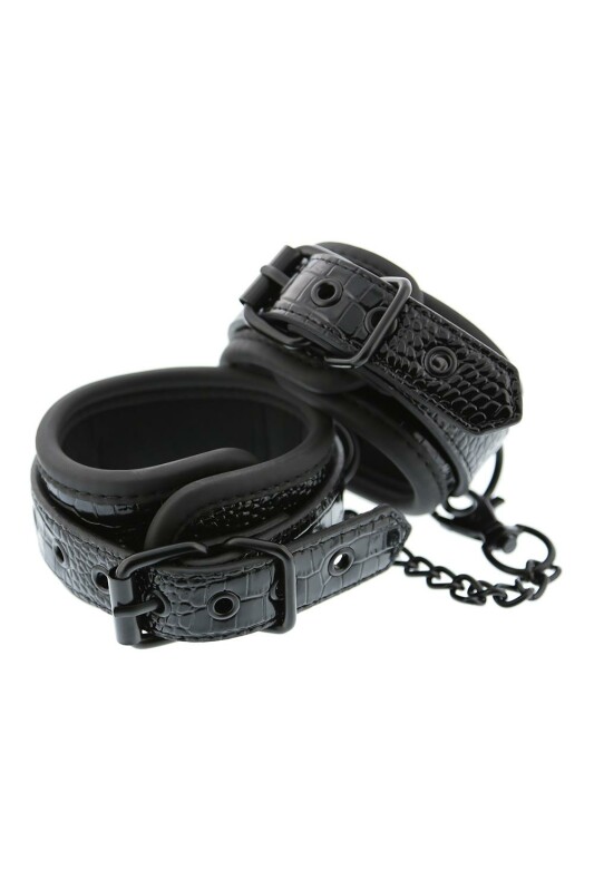 Поножі BLAZE LUXURY ANKLE CUFF CROCO, із замкожі, чорні