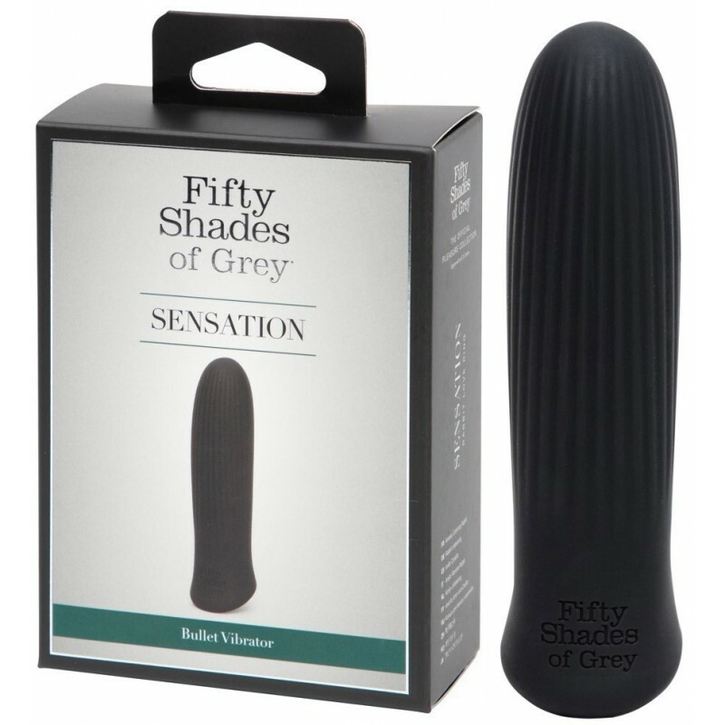 Віброкуля Fifty Shades of Grey Sensation рельєфний, чорний, 8.6 х 2.4 см - Изображение 1