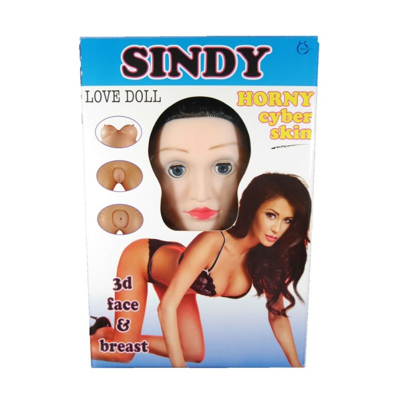 Надувна лялька SINDY 3D із вставкою з кібершкіри та вібростимуляцією