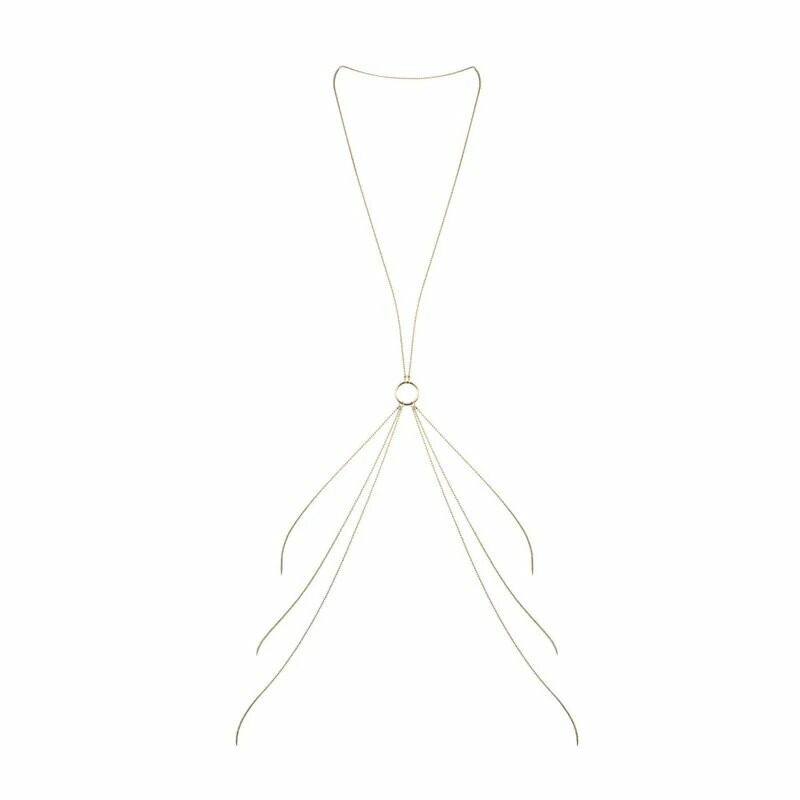 Прикраса для тіла Bijoux Indiscrets Magnifique 8 Body Chain, золотаве - Зображення 5