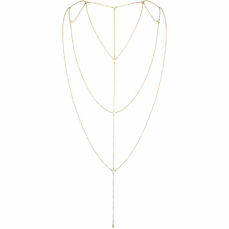 Прикраса для спини Bijoux Indiscrets Magnifique Back and Cleavage Chain, золота - Зображення 3