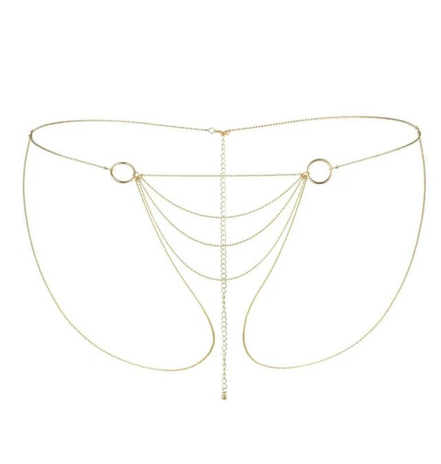 Прикраса ланцюжок-трусики Bijoux Indiscrets Magnifique Bikini Chain, золоті - Изображение 3