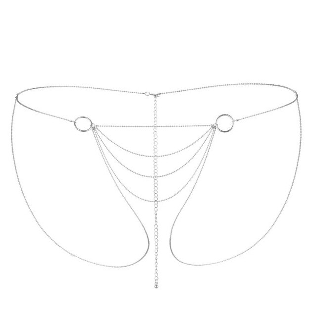 Прикраса ланцюжок-трусики Bijoux Indiscrets Magnifique Bikini Chain, срібляста - Изображение 4
