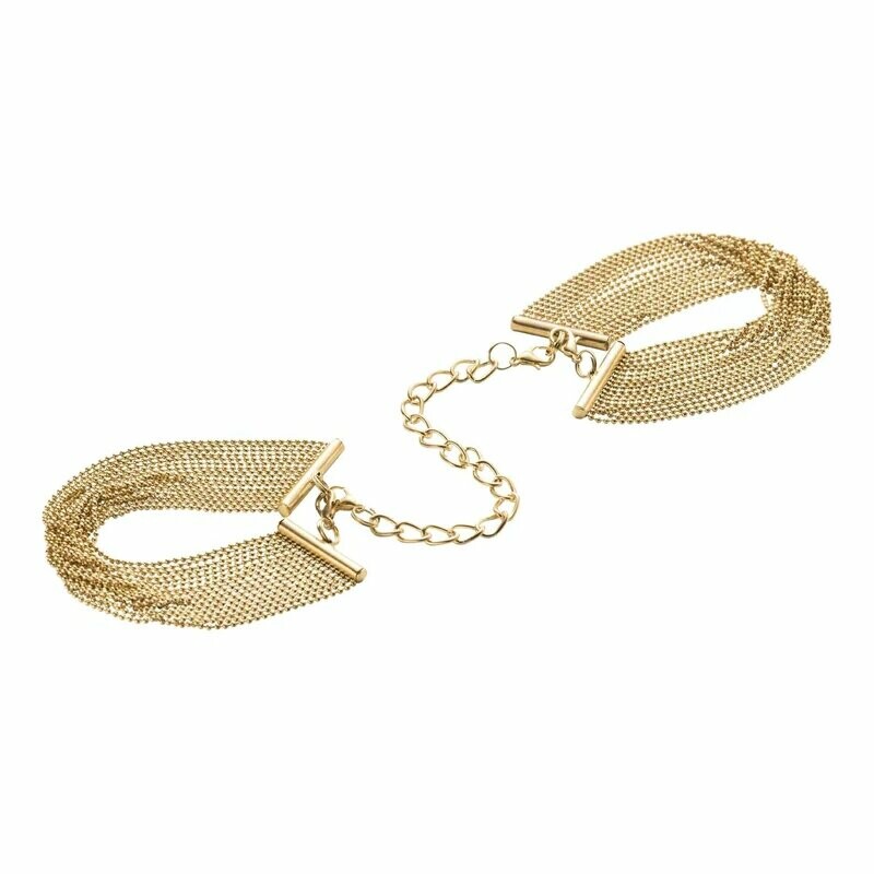 Браслети-наручники MAGNIFIQUE Bijoux Indiscrets, золоті - Изображение 5