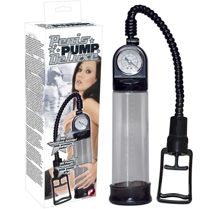 Вакуумна помпа з манометром Penis Pump Deluxe, пластик