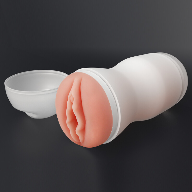 Мастурбатор вагіну Love Toy бежевий, бежевий, 16 х 6.5 см - Зображення 1