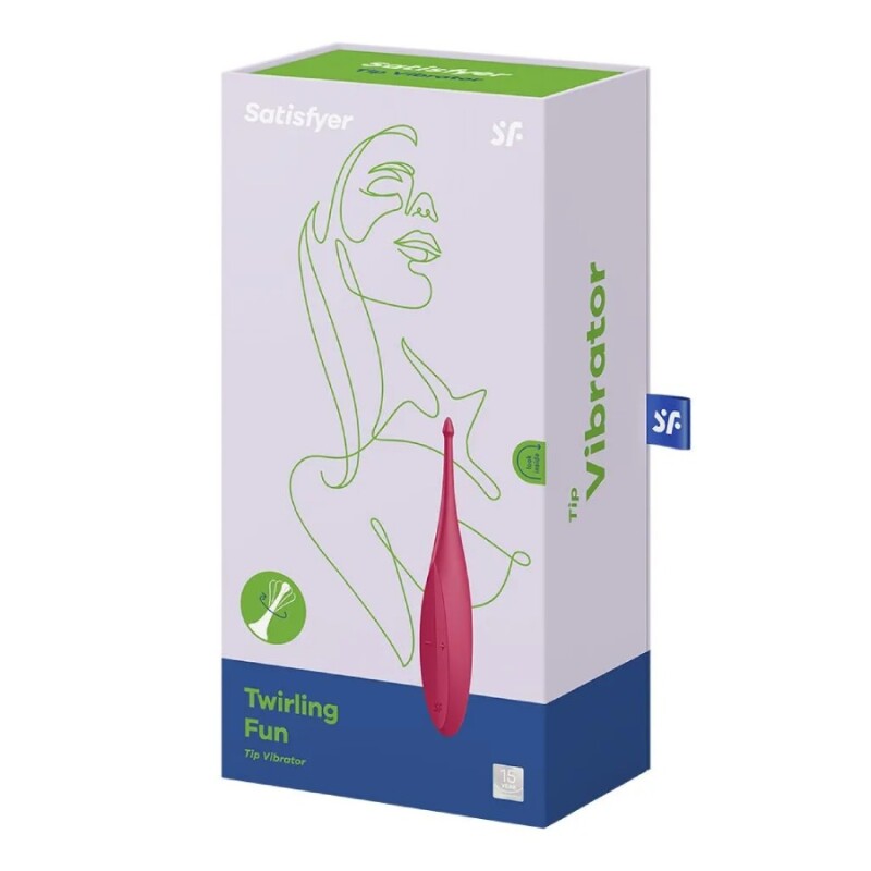 Вібратор Satisfyer Twirling Fun для точкової стимуляції ерогенних зон, червоний, 17.5 х 2.5 см - Изображение 1
