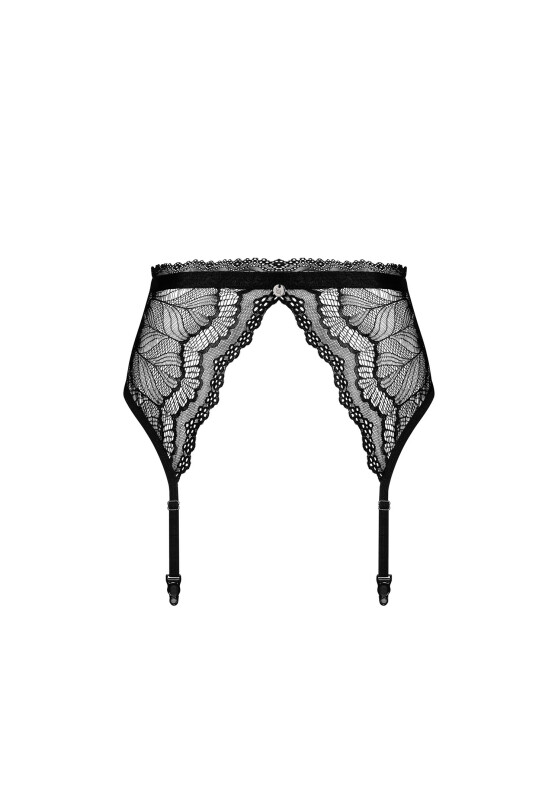Пояс для панчіх Isabellia мереживний, чорний, S/M - Зображення 6