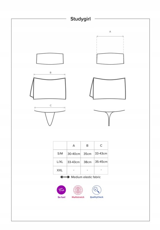 Костюм студентки Obsessive Studygirl Costume 4 предмети, розмір S/M - Изображение 6