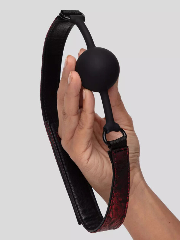 Кляп Fifty Shades of Grey силіконовий, червоно-чорний - Зображення 3