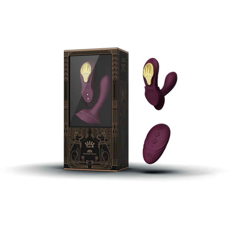 Вібратор в трусики AYA Zalo Velvet Purple на пульті керування