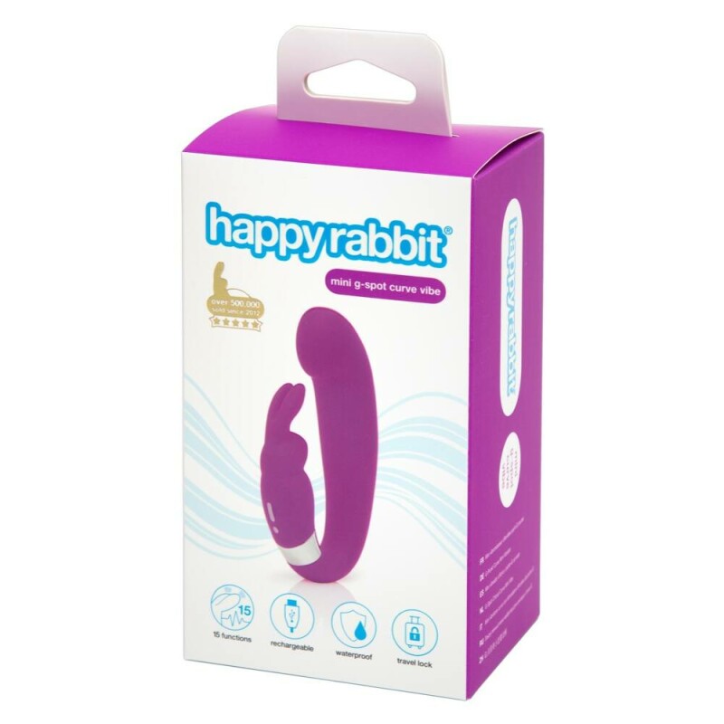 Вібратор-кролик Happy Rabbit, фіолетовий, 11.5 х 3.2 см - Изображение 3