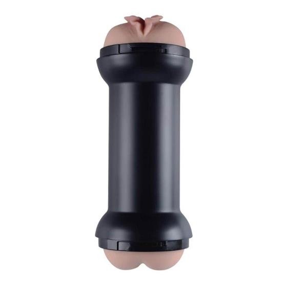 Мастурбатор реалістичний 2 отвори LoveToy бежевий, 22 х 6 см - Изображение 2