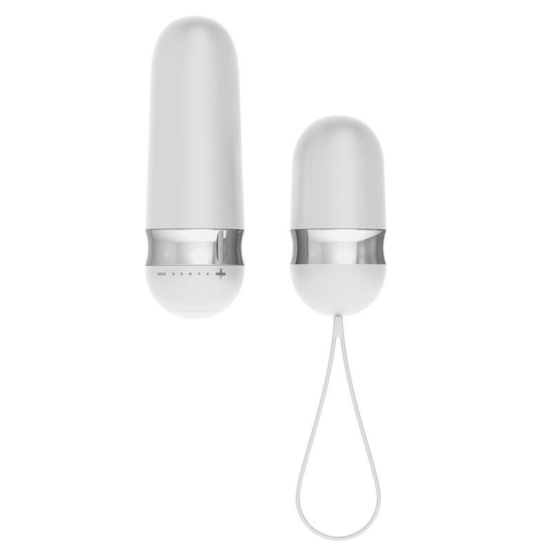 Віброяйце OVO R4 REMOTE з пультом, біле, 7 см х 3.7 см