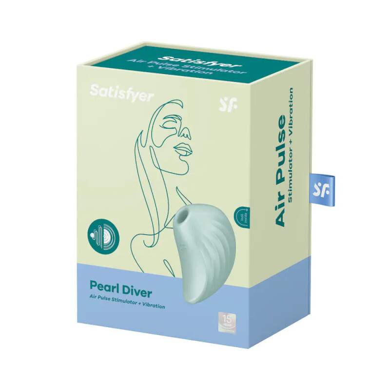 Вакуумний стимулятор Satisfyer Pearl Diver для клітора, м'ятний, 5 х 6.6 см - Изображение 1