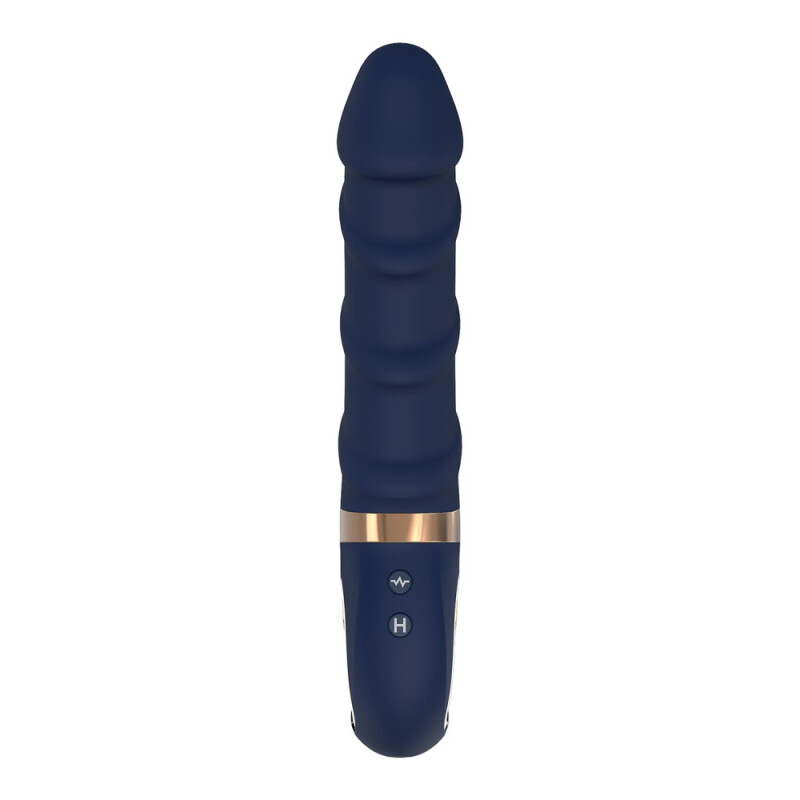 Вібратор вигнутий Dream Toys Belenos з нагрівом, синій, 23 х 4 см - Зображення 3