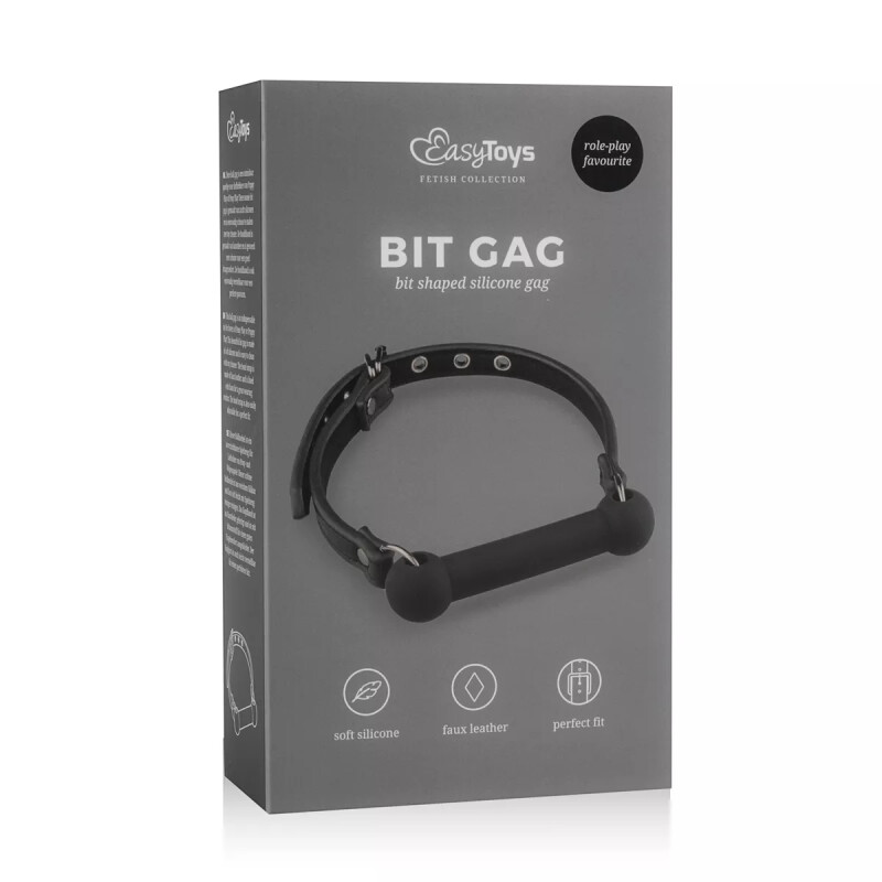 Кляп-вуздечка Easytoys чорний, 56 х 1.7 см - Зображення 4
