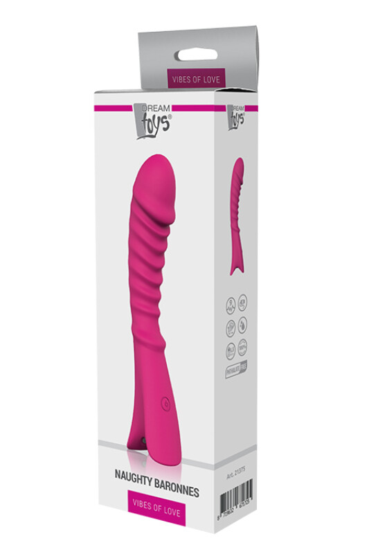 Вібратор із стимулюючим рельєфом Dream Toys рожевий, 20 х 3.7 см - Изображение 2