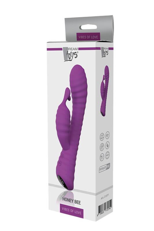 Вібратор-кроль рельєфний Dream Toys фіолетовий, 21.2 х 3.5 см - Изображение 1