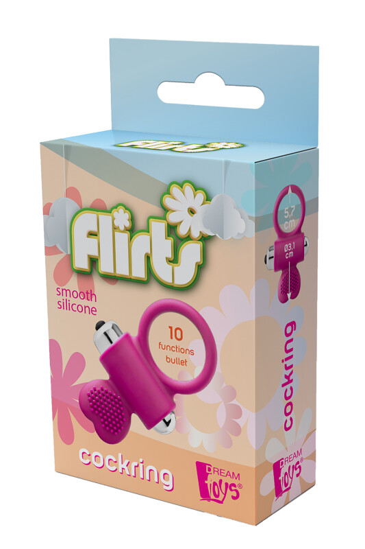 Ерекційне кільце з вібрацією Dream Toys FLIRTS COCKRING PINK - Изображение 7