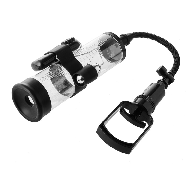 Вакуумна помпа з вібрацією Dreamtoys Ramrod з насадкою та ерекційним кільцем, прозора, 20 х 5.9 см - Зображення 5