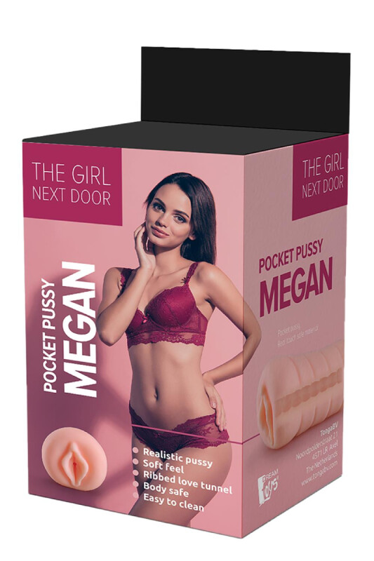 Мастурбатор-вагіна Dreamtoys The girl next door з відкритим кінцем, бежевий, 10.5 х 5.2 см - Зображення 1