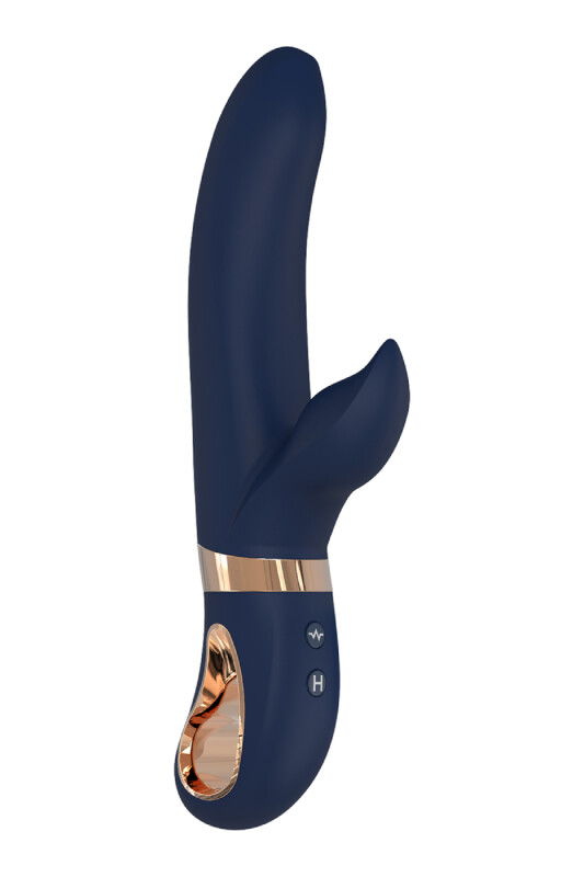 Вібратор-кролик з функцією нагріву Dream Toys синій, 23 х 3.5 см