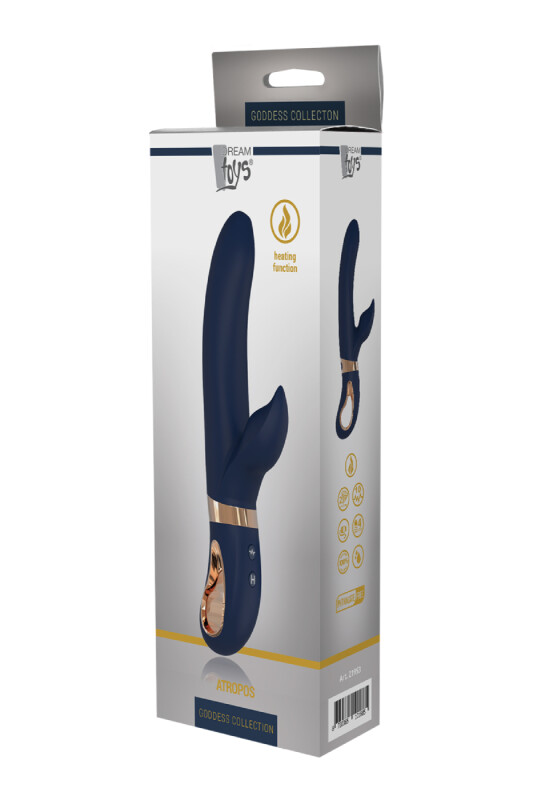 Вібратор-кролик з функцією нагріву Dream Toys синій, 23 х 3.5 см - Изображение 1