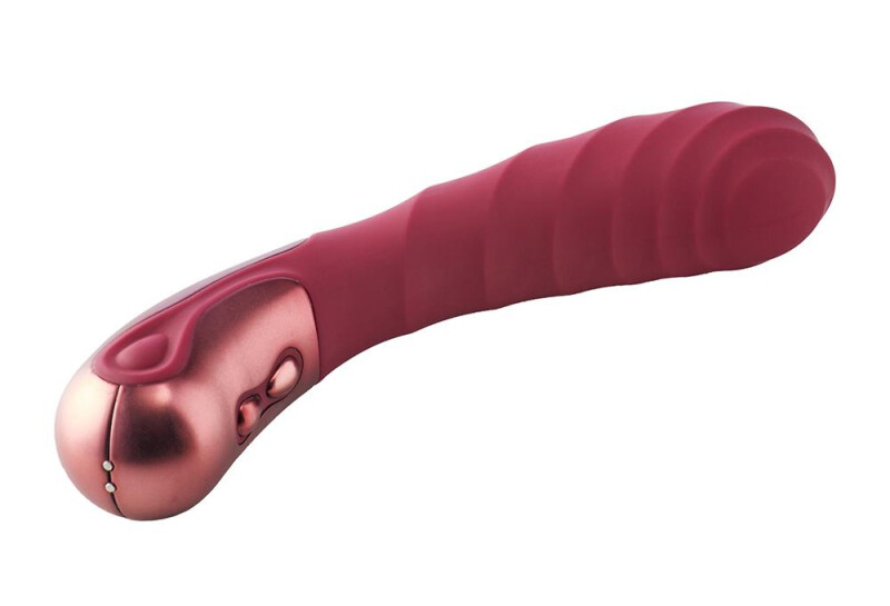 Вібратор рельєфний Dream Toys Dinky для точки G, бордовий, 19.4 х 3.8 см - Зображення 2