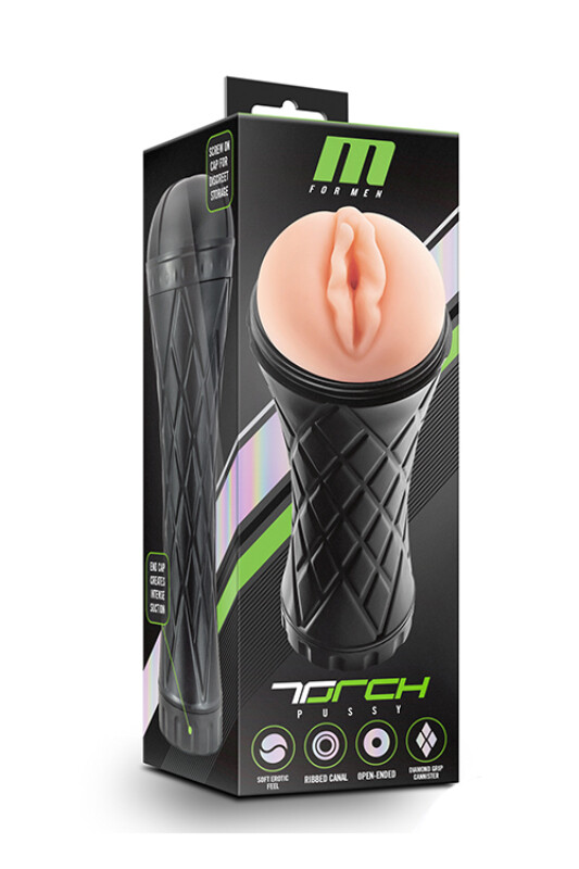 Мастурбатор-вагіна Blush M for Men в колбі, бежевий, 24.1 х 8.9 см - Изображение 1