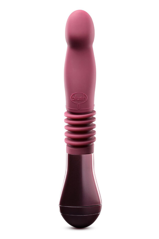 Вібратор із фрикціями Blush бордовий, 25.4 х 4.4 см - Изображение 4