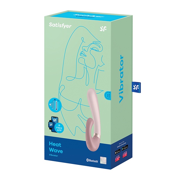 Подвійний смарт вібратор із функцією нагріву Satisfyer Heat Wave Connect App Mauve - Зображення 1