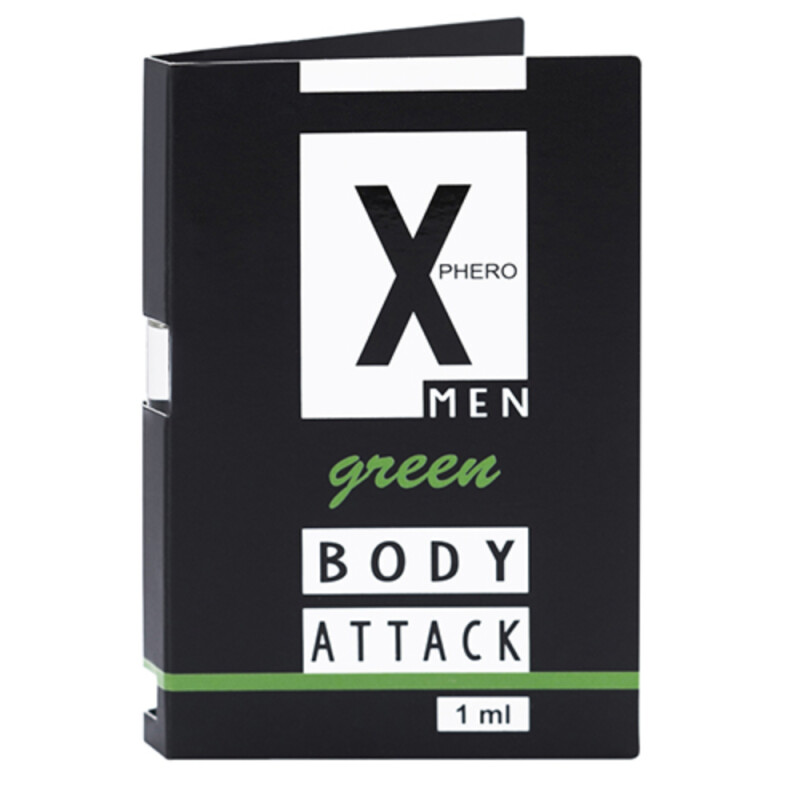 Парфуми з феромонами для чоловіків Body Attack MEN Green X-PHERO, 1 мл
