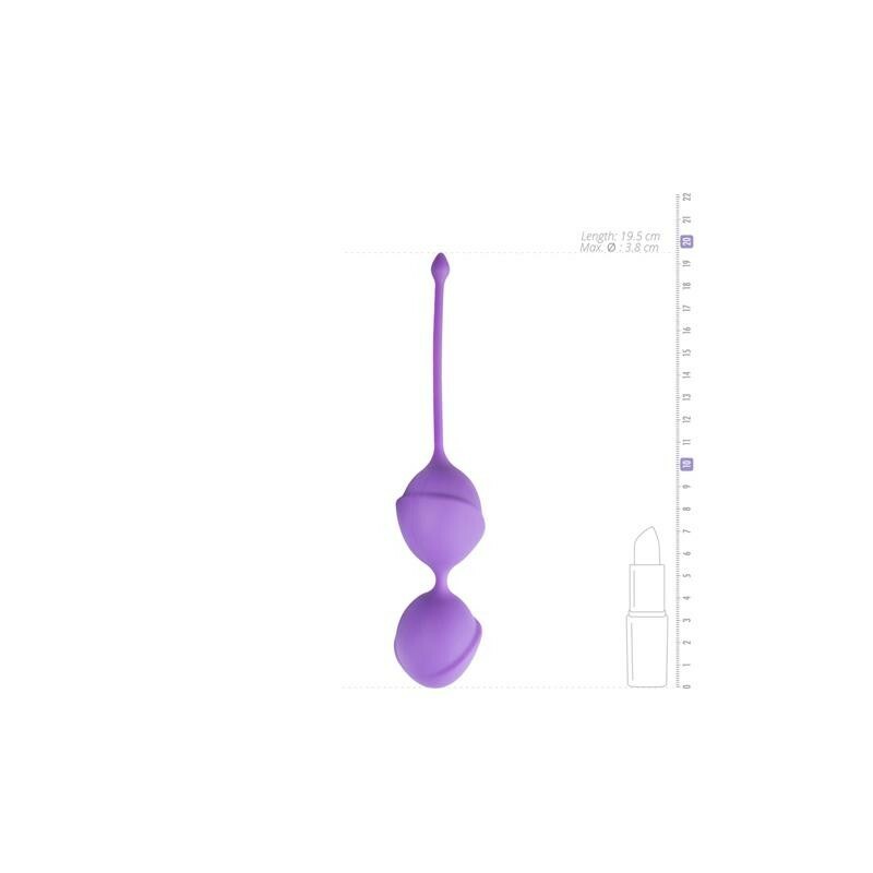 Вагінальні кульки подвійні Vagina Balls для вправ Кегеля, фіолетові - Изображение 3