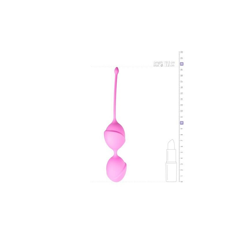 Вагінальні кульки подвійні Vagina Balls для вправ Кегеля, рожеві - Изображение 3