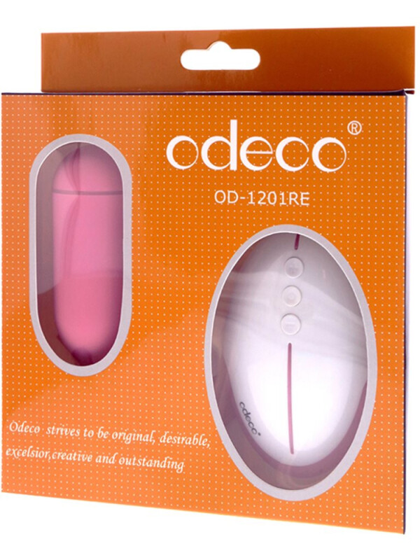 Віброяйце Odeco з дротовим пультом, рожеве, 8 х 3.5 см - Изображение 1