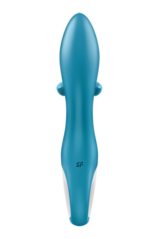 Вібратор-кролик Satisfyer Embrace me із потрійним кліторальним відростком, блакитний, 21.2 х 4.6 см - Зображення 5