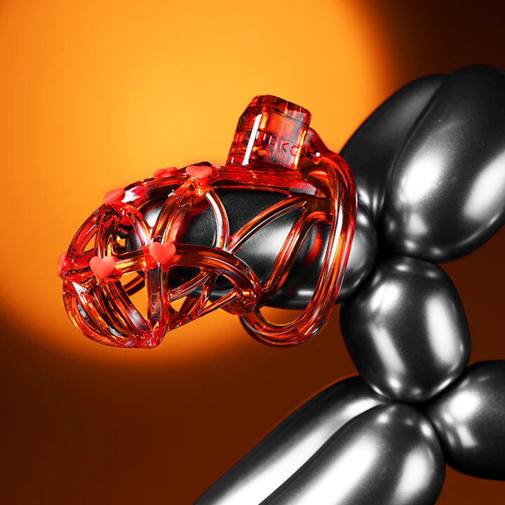 Чоловічий пояс вірності UPKO Caged Beast Male Chastity Device Kit, оранжевий - Зображення 5